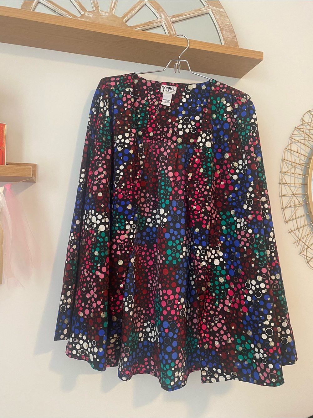 Monroe & Main Dot Print button up Blouse